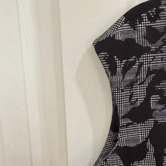 AA Studio Floral and hound tooth Black and Gray Dress size 18 - Picture 6 of 8
